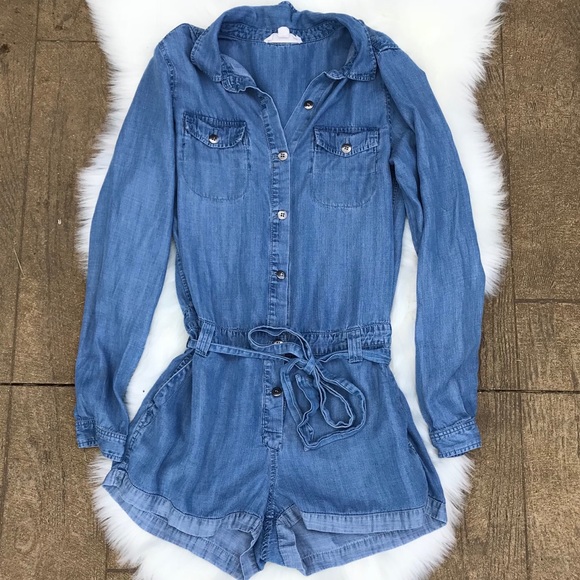 lovestitch Dresses & Skirts - Lovestitch Chambray Romper Size Large
